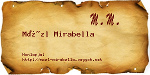 Mözl Mirabella névjegykártya